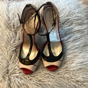 Guess peep toe heels size 8 m